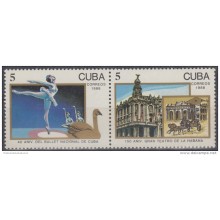 1988.15- * CUBA 1988. MNH. 40 ANIV. BALLET NACIONAL DE * CUBA. ALICIA ALONSO. CENTOR GALLEGO SE-TENAM.