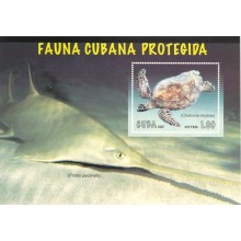 2007-4 CUBA MNH HF FAUNA PROTEGIDA. MANTA RAYA. CAREY.