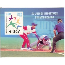 2007-16 CUBA MNH HF JUEGOS PANAMERICANOS DE RIO. BEISBOL