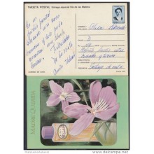 1991-EP-9 CUBA 1991. Ed.149a. MOTHER DAY SPECIAL DELIVERY. POSTAL STATIONERY. FLORES Y PERFUMES. FLOWERS. USED.