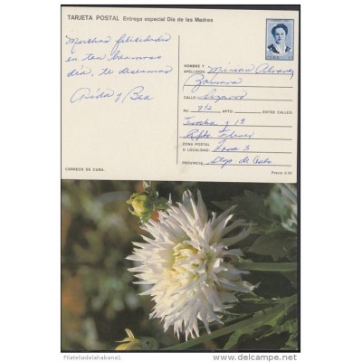 1991-EP-30 CUBA 1991. Ed.149f. MOTHER DAY SPECIAL DELIVERY. ENTERO POSTAL. POSTAL STATIONERY. FLORES. FLOWERS. USED.