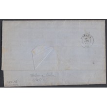 1857-H-63 Cuba Carta con marca Bainoa verde noviembre 1857