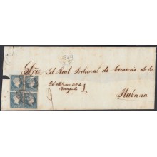 1857-H-93 Cuba Peque?a Plica Judicial 1861. Perforaciones.