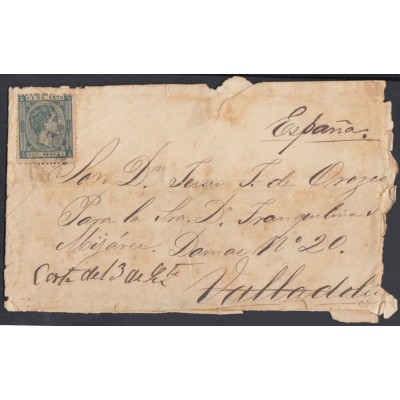 1878-H-1 Cuba España Spain. Alfonso XII: Carta a España reexpedida en Valladolid 1878