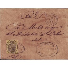 1858-H-23. CORREO OFICIAL. CARTA DE PUENTES GRANDES. OCT 1863