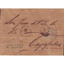 1871-H-1. Carta con 25c de Guanajay a Cayajabos.