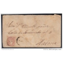 PREFI-329 CUBA. ESPAÑA SPAIN. MARITIME MAIL. 1871. SOBRE CON CONTENIDO DE MOSENDE, GALICIA, A LA HABANA.