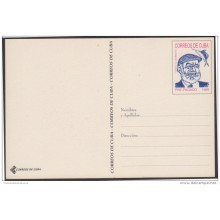 1999-EP-60 CUBA 1999. Ed.38. ERNEST HEMINGWAY. SPECIAL DELIVERY. POSTAL STATIONERY. NO EMITIDA. NOT ISSUE. CARTULINA FIN