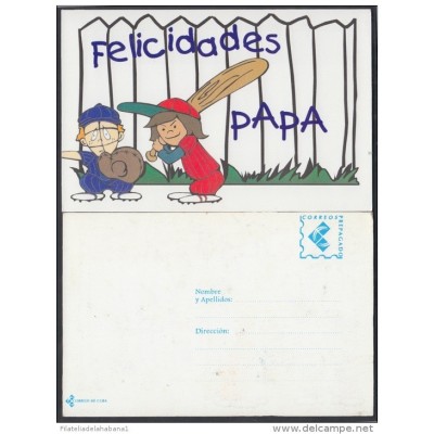 1998-EP-5 CUBA 1998. Ed.16d. FATHER'S DAY. SPECIAL DELIVERY. ENTERO POSTAL. POSTAL STATIONERY. DIA DEL PADRE. UNUSED.
