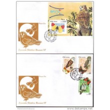 2008-FDC-2  CUBA 2008 FDC EFIRO EXPO RUMANIA BIRD OF NIGHT. AVES NOCTURNAS. EXPO FILATELICA RUMANIA. PAJAROS.