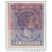 1876-28 CUBA. SPAIN. ESPAÑA. TELEGRAFOS. TELEGRAPH. ALFONSO XII. Ed.35. 1876. IMPERFORATED PROOF. DOUBLE ENGRAVING