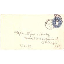1899-EP-12 Cuba Entero postal de Colon de 5c usado