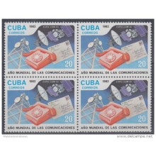1983.22 CUBA MNH. 1983. BLOCK 4. AÑO MUNDIAL DE LAS COMUNICACIONES WORLD YEAR OF COMMUNICATIONS. TELEFONO. TELEPHON CO