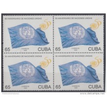 1995.55 CUBA REVOLUCION 1996. MNH. BLOCK 4 50 ANIV. NACIONES UNIDAS. UNITED NATIONS COMPLE SET