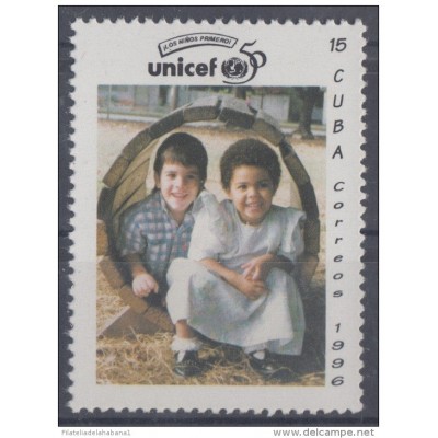 1996.35 CUBA REVOLUCION 1996. MNH. UNICEF LOS NIÑOS PRIMERO UNICEF CHILDREN FIRST COMPLE SET