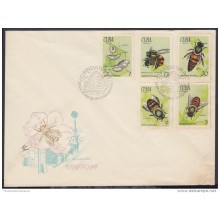1971-FDC-14 CUBA. FDC. 1971. APICULTURA. BEEKEEPING. ABEJAS. BEES. ANIMALES. ANIMALS