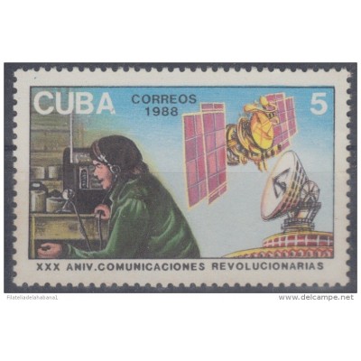 1988.12- * CUBA 1988. MNH. 25 ANIV. COMUNICACIONES REVOLUCIONARIAS. ERNESTO CHE GUEVARA.