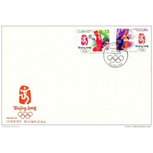 2008-FDC-15 CUBA FDC 2008 BEIJING OLIMPIC GAMES. JUEGOS OLIMPICOS. DEPORTES. CHINA.
