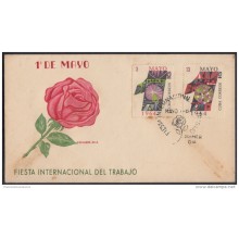 1964-FDC-1  CUBA. FDC. 1964. PRIMERO DE MAYO. LABOR DAY.
