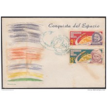 1964-FDC-14  CUBA. FDC. 1964. CONQUISTA DEL ESPACIO. COSMOS. SPACE. ASTRONAUTICS. TERESHKOVA. BIKOVSKI.