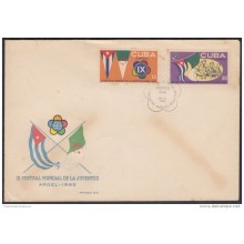 1965-FDC-1  CUBA. FDC. 1965. IX FESTIVAL MUNDIAL DE LA JUVENTUD. ARGELIA. ALGERIE.