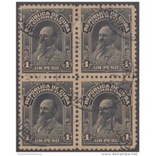 1911-22. CUBA. REPUBLICA. TELEGRAFOS. Ed.194. USED.1$. CARLOS ROLOFF MAIALOVSKI. BLOCK 4.