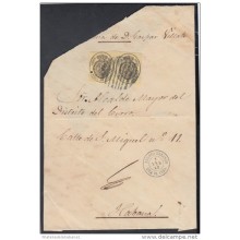 1858-H-117. CUBA ESPAÑA SPAIN. ISABEL II. Ed.6. 1868. OFFICIAL MAIL. SOBRE CON MEDIA ONZA DE ARROYO NARANJO A LA HABANA.