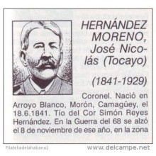 BE16 CUBA INDEPENDENCE WAR CORONEL NICOLAS HERNANDEZ