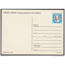1987-EP-140 CUBA 1987. Ed.141i. MOTHER DAY SPECIAL DELIVERY. POSTAL STATIONERY. FLORES. FLOWERS. UNUSED.
