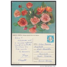 1988-EP-31 CUBA 1988. Ed.144d. MOTHER DAY SPECIAL DELIVERY. POSTAL STATIONERY. ROSAS. ROSES. FLORES. FLOWERS. USED.