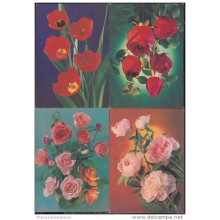 1988-EP-45 CUBA 1988. Ed.144h. MOTHER DAY SPECIAL DELIVERY. POSTAL STATIONERY. SET 10-10. FLORES. FLOWERS. USED.