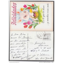 1999-EP-83 CUBA 1999. Ed.30a. MOTHER DAY SPECIAL DELIVERY. POSTAL STATIONERY. RABBIT. FLORES. FLOWERS. CANCELADA. USED.