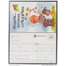 2001-EP-31 CUBA 2001. Ed.57zf. MOTHER DAY SPECIAL DELIVERY. POSTAL STATIONERY. NIÑO MAGO. CHILDREN. MAGICIAN. FLOWERS. U