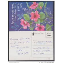 2001-EP-40 CUBA 2001. Ed.57x. MOTHER DAY SPECIAL DELIVERY. POSTAL STATIONERY. MARIPOSAS. BUTTERFLIES. FLORES. FLOWERS. U