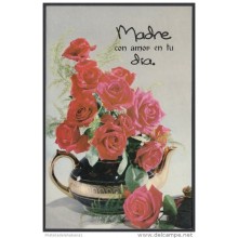 2001-EP-45 CUBA 2001. Ed.57t. MOTHER DAY SPECIAL DELIVERY. POSTAL STATIONERY. TETERA CON ROSAS ROJAS. ROSES. FLORES. FLO