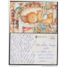 2001-EP-50 CUBA 2001. Ed.57q. MOTHER DAY SPECIAL DELIVERY. POSTAL STATIONERY. OSO. BEAR. FLORES. FLOWERS. USED.