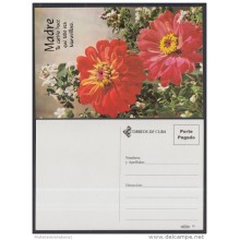 2001-EP-53 CUBA 2001. Ed.57&ntilde . MOTHER DAY SPECIAL DELIVERY. POSTAL STATIONERY. MARGARITAS ROJAS. FLORES. FLOWERS.