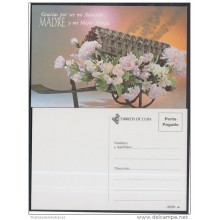 2001-EP-63 CUBA 2001. Ed.57f. MOTHER DAY SPECIAL DELIVERY. POSTAL STATIONERY. FLORERO DE ROSAS. FLORES. FLOWERS. UNUSED.