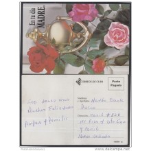 2001-EP-67 CUBA 2001. Ed.57e. MOTHER DAY SPECIAL DELIVERY. POSTAL STATIONERY. ALDABA CON ROSAS. FLORES. FLOWERS. USED.