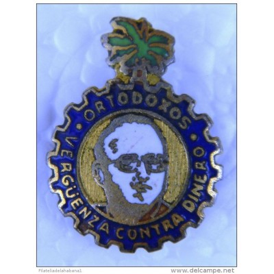 PIN-19 CUBA HISTORICAL PIN ORTODOXOS. PARTIDO DEL PUEBLO CUBANO CHIVAS.