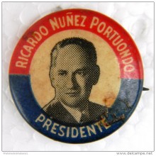 PIN-26 CUBA HISTORICAL PIN POLITICAL ELECTIONS RICARDO NUÑEZ. PRESIDENTE