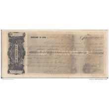 *E669 CUBA SPAIN ESPAÑA OLD ENGRAVING BANK CHECK 1867 \"ROS &amp BROTHER &amp Co\"