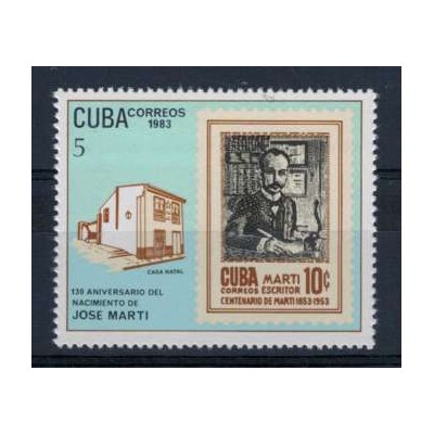 1983-11 CUBA 1983 MNH Jose Marti. 130 Aniv Nacimiento
