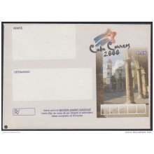 2000-EP-112 CUBA 2000. Ed.212. SOBRE CARTA. POSTAL STATIONERY. PLAZA DE LA CATEDRAL. ERROR PUNTO DE ENCUADRE. UNUSED.