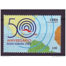2011.30 CUBA 2011 MNH. 50 ANIV DE RADIO HABANA.