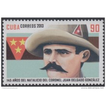 2013.118 CUBA 2013 MNH. 145 ANIV NATALICIO JUAN DELGADO GONZALEZ. INDEPENDENCE WAR.