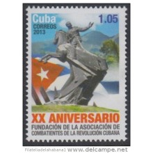 2013.120 CUBA 2013 MNH. XX ANIV ASOCIACION COMBATIENTES DE LA REVOLUCION CUBANA.