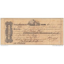 E1127 CUBA SPAIN ESPAÑA OLD DOC. DEMESTRE BANK CHECK & Co. 1866
