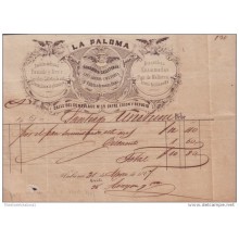 E1145 CUBA ESPAÑA SPAIN ILLUSTRATED INVOICE BAKERY 1867