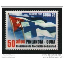 2013.9 CUBA 2013 FDC  50 ANIV CREACION DE LA ASOCIACION DE AMISTAD. FINLANDIA-CUBA. FINLAND